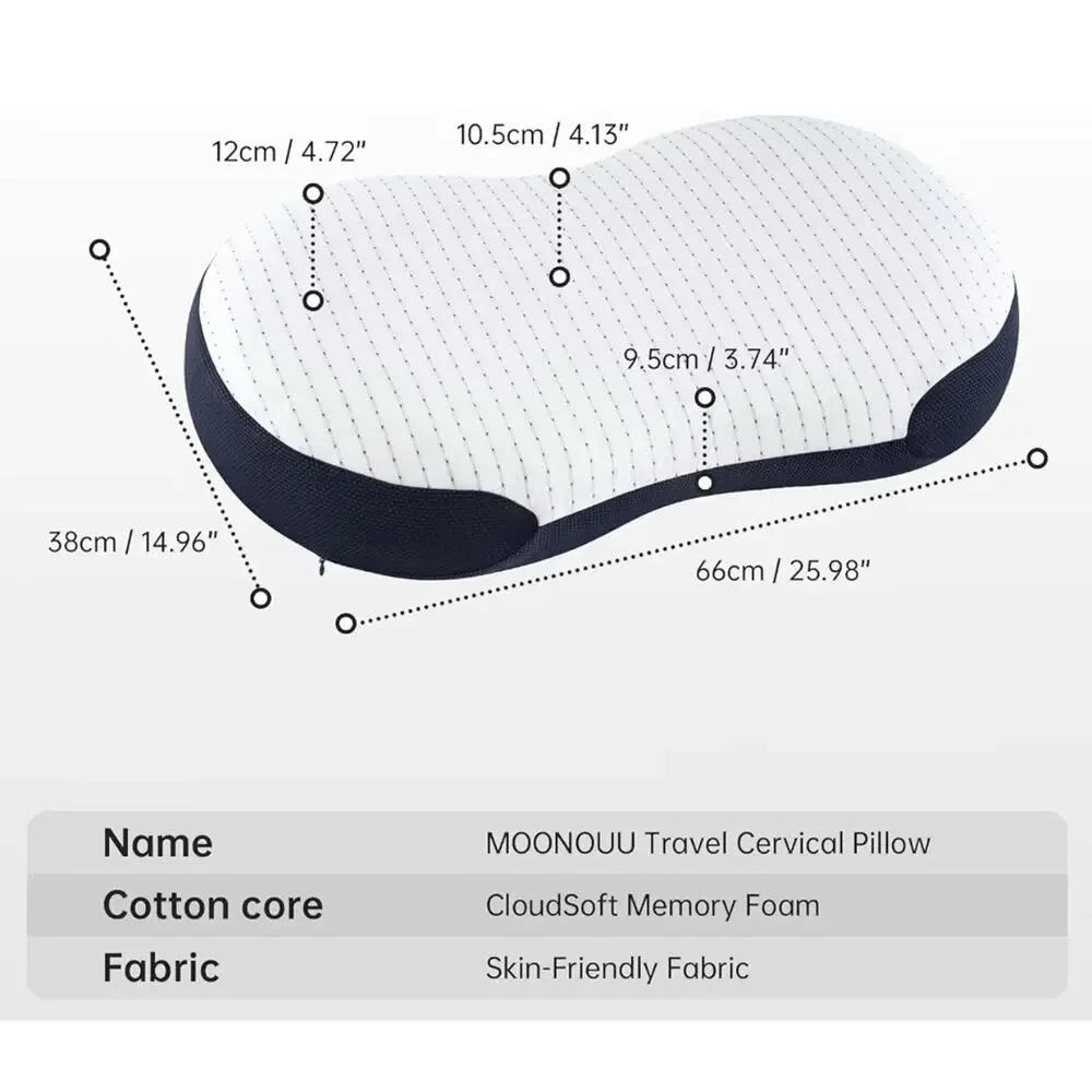 MOONOUU Cloud Align Memory Foam Cervical Pillow Standard New